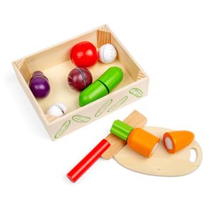 Дървени играчки за готвене - зеленчуци за рязане Bigjigs