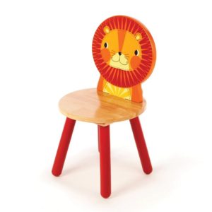 Дървено детско столче с лъвче Bigjigs