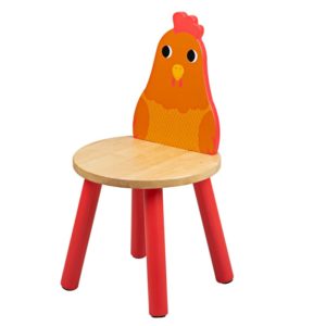 Дървено детско столче с пиленце Bigjigs