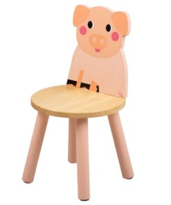 Дървено детско столче с прасенце Bigjigs