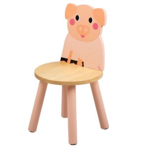 Дървено детско столче с прасенце Bigjigs