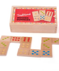 Класическо дървено домино за деца Bigjigs