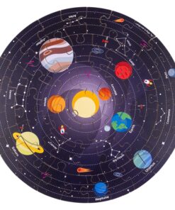 Кръгъл дървен пъзел – Слънчевата система Bigjigs