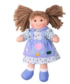 Кукла за деца в лилаво - Грейс 28 см Bigjigs