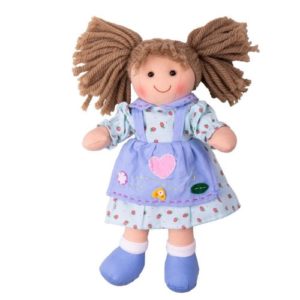 Кукла за деца в лилаво - Грейс 28 см Bigjigs
