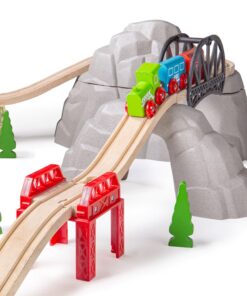 Комплект с релси за дървени влакчета Скалиста планина Bigjigs