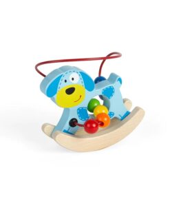 Детска дървена играчка люлка сортер Кученце Bigjigs
