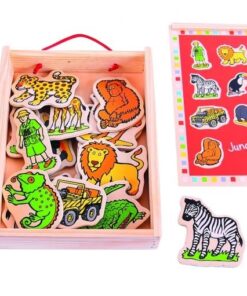 Детска дървена магнитна Джунгла Bigjigs