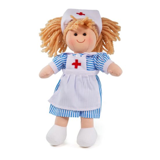 Детска кукла Нанси Медицинската сестра Bigjigs