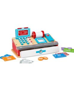 Детски дървен касов апарат с аксесоари Bigjigs