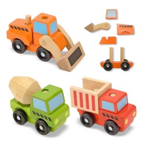 Детски дървен комплект Строителни колички Melissa & Doug