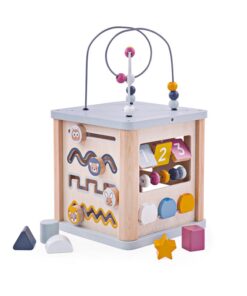 Детски дървен куб с активности Bigjigs