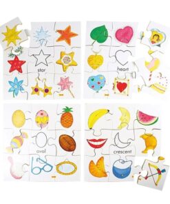 Детски комплект 4 дървени пъзела за деца Bigjigs