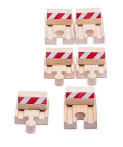 Детски комплект от дървени стоп релси Bigjigs