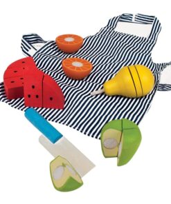 Детски кухненски комплект с дървени плодове Bigjigs