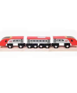 Детско дървено влакче с релси Пендолино Bigjigs