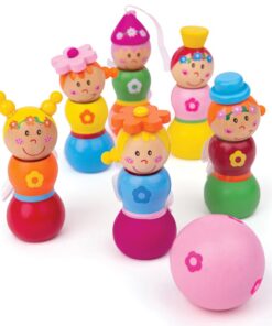 Дървен детски боулинг с феи Bigjigs