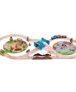 Дървена железница комплект от 50 части Bigjigs