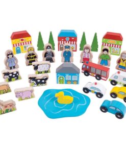 Дървени фигурки за дървена железница Край пистата Bigjigs