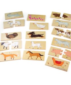 Дървен детски пъзел Фермерски живот Bigjigs