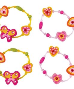 Дървена детска гривна със сърчица Bigjigs