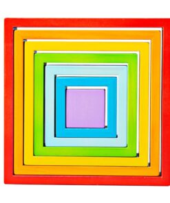 Дървена детска играчка за сортиране Квадрати Bigjigs