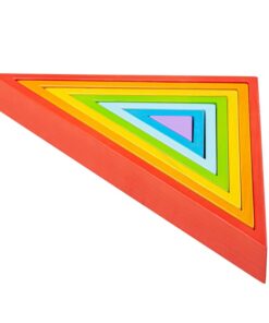 Дървена детска играчка за сортиране Триъгълници Bigjigs