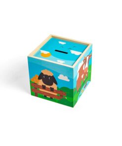 Дървена детска касичка Ферма Bigjigs