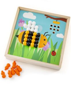 Дървена детска мозайка Градина Bigjigs