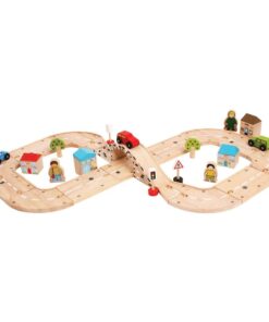 Дървена детска писта с колички Bigjigs