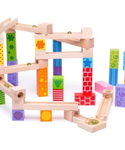 Дървена детска писта с топчета Bigjigs