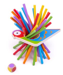 Дървена игра микадо с цветни елементи Bigjigs