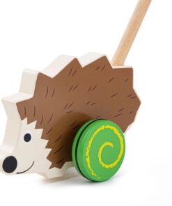 Дървена играчка за бутане Таралеж Bigjigs