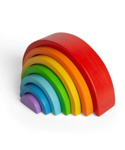 Дървена играчка за сортиране Дъга Bigjigs