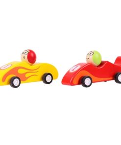 Дървена малка количка с инерция Bigjigs