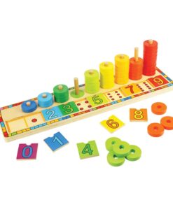 Дървена низанка Уча се да броя Bigjigs