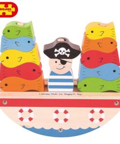 Дървена низанка за баланс Пират Bigjigs