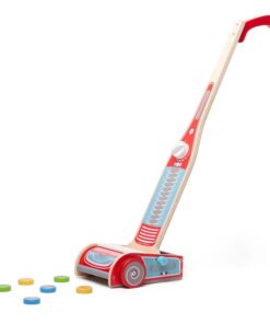 Дървена прахосмукачка за деца права Bigjigs