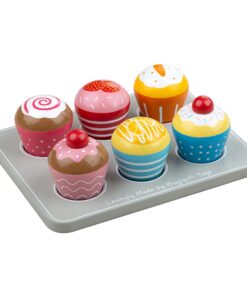 Дървена табла с цветни мъфини Bigjigs