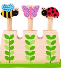 Дървени изскачащи играчки градински буболечки Bigjigs