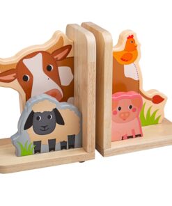 Дървени подпори за книги Ферма Bigjigs