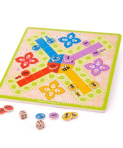 Дървено Не се сърди човече с цветя Bigjigs