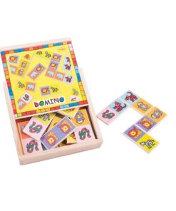 Дървено детско домино с животни Bigjigs