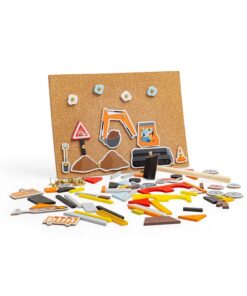 Игра с коркова дъска Строителна площадка Bigjigs