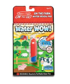 Книжка за оцветяване с вода животни от фермата Melissa & Doug