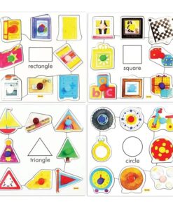 Комплект 4 дървени пъзела за деца Bigjigs