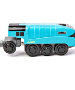 Локомотив с батерии Mallard за дървена железница Bigjigs
