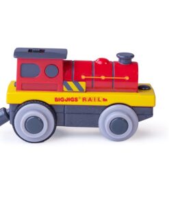 Локомотив с батерии в червено Bigjigs