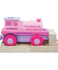Пластмасов детски розов локомотив с батерии Bigjigs