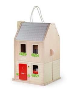 Сгъваема дървена къща за кукли Bigjigs